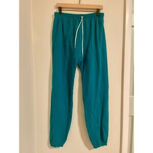 Vintage Hanes Sweatpants Teal Made in USA 80s 90s Joggers Size L